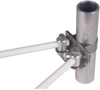 Stainless Steel Adapter For Angled Support Pipes 50mm With 2 Bolts - 106326