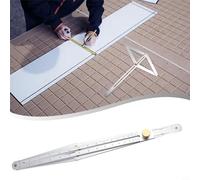 Stainless Steel Adjustable Angle Finder and Protractor Tool with Locking Mechanism for Tile, Wood, and Stone Work
