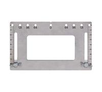 Stainless Steel Adjustable Cabinet Hardware Jig with Scale Board, Silver, for Woodworking and Wardrobe Door Cabinet Installation, 1 Piece