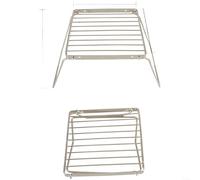 Stainless Steel Adjustable Camping Grill Rack Foldable For Easy Packing Lightweight Design For Outdoor Cooking And Travel Needs(S)