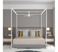 Stainless Steel Adjustable Canopy Bed e - Modern 4-Corner Post Design for Bedroom Det Ideal for Hanging ains and Creating a Cozy Ambiance