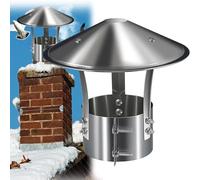 Stainless Steel Adjustable Chimney Rain Caps 90/130/160/190/230/240 mm, Woodburner Flue Liner Ventilation Pipe Outdoor Air Vent Cowl Cap for Stove Log Burner, Weather-Proof(110mm/4.3in)