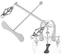 Stainless Steel Adjustable Clover Clamps Fixation Torture Breast Clips Tower Squeeze Stretching Titty Torture SM Toys