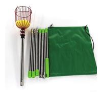 Stainless Steel Adjustable Fruit Harvest Tool with Basket and Cloth Bag for Picking Fruits from Tall Trees in Residential and Farm Settings (2.8m)