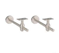 Stainless Steel Adjustable Handrail Bracket with Flexible Rod Extension for Custom Fit in Various For Indoor and Outdoor Environments (2pcs)