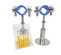 Stainless Steel Adjustable Pipe Bracket Clamp - Wall/Ceiling Mount Support for 25mm (3/4 Inch) Pipe, Heavy-Duty Rust-Proof Brackets with Fixings, 2 Pack