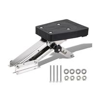 Stainless Steel Adjustable Transom Mounting Bracket for 2 Stroke Outboard Motors Smooth Lifting Action with Necessary Hardware Black Silver Boat Bracket