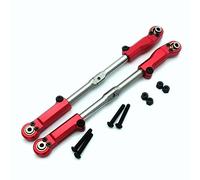 Stainless Steel Adjustable Turnbuckle Rear Upper Tie Rod with Aluminum Ends Red for Arrma 1/8 Kraton Outcast Notorious Talion 1/7 Fireteam AR330221 AR330230