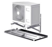 Stainless Steel Air Conditioner Drip Tray with Drain - Universal HVAC Condensate Drain Pad for Fan Coil Units - Outdoor A/C Drain Pan Essential