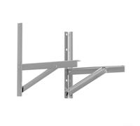 Stainless Steel Air Conditioner Outdoor Unit Wall Bracket, Adjustable Telescopic Design For 1HP To 1.5HP Units, 200Kg Load Capacity With 43X43cm Size In Silver 2Pcs Set(A)