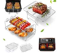 Stainless Steel Air Fryer Rack for Ninja AF300UK/ AF400UK/ DZ400UK, 2 Pcs