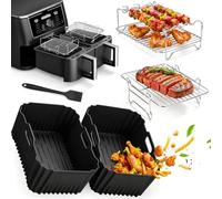 Stainless Steel Air Fryer Rack Set for Ninja AF400UK/ SL400UK/ DZ400UK 9,5L