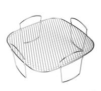 Stainless Steel Air Fryer Rack With 4 Stable Legs And 8.27 Inch Single Layer, Compatible With Air Fryers, Roasting Ovens And Microwaves For Grilling, Baking, Steaming