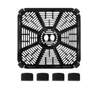 Stainless Steel Air Fryer Tray for RICARDO 9x9 Inch Nonstick Dishwasher Safe Grill Pan for Baking Roasting Frying Heat Resistant Black for Chicken Wings Vegetables for FRENCH Fries