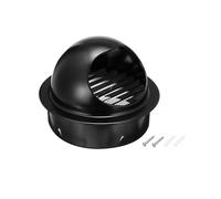 Stainless Steel Air Vent for Wall and Ceiling, Louvered Exhaust Grille with Mesh Screen for Ventilation in Home & Commercial Spaces(Black,200mm/7.8in)