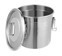 Stainless Steel Airtight Canister for Kitchen, Rice Cereal Grain Canisters Container for Household Kitchen Food Bean Flour Oil Sugar Milk Cookie Storager for Flour, Cereal, Rice Bucket w/Handles+Lid