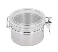 Stainless Steel Airtight Food Storage Canister Set with Clear Lid Canister Sets for Kitchen Counter for Sugar Flour Tea Candy Spice(Small 900ml)