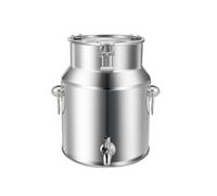 Stainless Steel Airtight Milk Can with Lid and Tap - Durable 14L Milk Bucket for Rural and Home Kitchen Use - Perfect for Fresh Milk Storage and Delivery