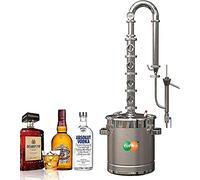 Stainless Steel Alcohol Distiller Kit for Home Brewing and Wine Making, 22L Capacity with Proofing Parrot, DIY Whisky and Brandy Essential Equipment