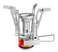 Stainless steel all-in-one portable stove with electronic For Ignition for camping picnics hiking and off-grid cooking