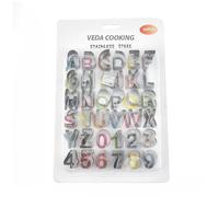 Stainless Steel Alphabet & Number Cookie Cutters - Large A-Z 0-9 Set for Biscuit, Fondant & Cake Decoration - Durable Baking Tools