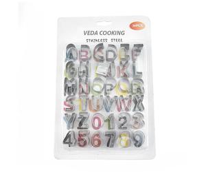 Stainless Steel Alphabet & Number Cookie Cutters - Large A-Z 0-9 Set for Biscuit, Fondant & Cake Decoration - Durable Baking Tools