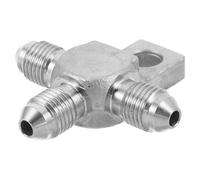Stainless Steel An3 3an Tee Adapter Connector for Brake Line | Male Flare Union, Quick Installation, Stable Interchangeability, Enhanced Fluid Flow, Silver Finish