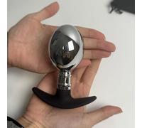 Stainless Steel Anal Beads Butt Plug Prostate Massager - Expanding Anal Plug Trainer Anal Probe G-Spot Stimulation Adult Sex Toys (L)