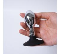 Stainless Steel Anal Beads Butt Plug Prostate Massager - Expanding Anal Plug Trainer Anal Probe G-Spot Stimulation Adult Sex Toys (B-M)