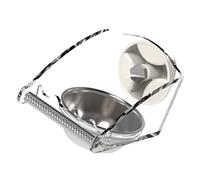 Stainless Steel and Acrylic Spill Proof Bird Bait Box Chew Proof Hanging Food Water Bowl for Parrot Love Bird Cockatiel Waterproof Bait Box Hanging Food Container