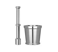 Stainless Steel and Metal Mini Khalbatta Set Size No. 3, Mortar & Pastle Set