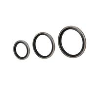 Stainless Steel and Nitrile Rubber Combination Gaskets, Pipe Seals G1/8 to G2, O-Rings Skeleton Oil Hydraulic(G1-1/2 (4 pieces))
