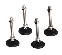 Stainless Steel and Plastic, 4pcs / 8pcs 12pcs Furniture Support Leg, Heavy Duty Leveling Feet for Workbench, Machinery, Cabinet(4pcs)
