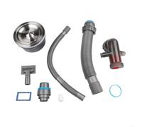 Stainless Steel and PP Sink Drain Pipe System with Neutralization for Two-Basin Kitchen Applications (140 Cage)