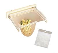 Stainless Steel and PP Sink Strainer Basket with 50 Filter Net Hanging Bags for Debris Control in Home Kitchen Sink Applications (White)