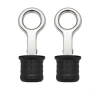 Stainless Steel and Rubber Drain Stopper Seal for Boats Lawn Rollers 2 Pack Compatible with Standard 1 1/4 Inch Drain Holes