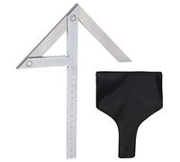 Stainless Steel Angle Block Measurement Ruler 150x130mm - Precision 45° / 90° Protractor for Woodworking, Metalwork & Engineering Marking and Drilling Positioning