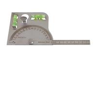 Stainless Steel Angle Ruler with Protractor, Level & Handle - Multi-Function Measuring Tool for Woodworking and Industrial Layout, 0-180° for Precision Scale (Solid Type)