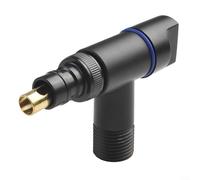 Stainless Steel Angle Valve G1/2 Quick Open for Washing Machine(Black)