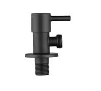 Stainless Steel Angle Valve Meeting Plumbing Requirements for Flow Efficiency and Operational Safety (black)