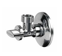 Stainless Steel Angled Water Isolating Valves Wall Mounted 1/2''X1/2'' Wärmer System PSW Trade SUPPLIERS LTD