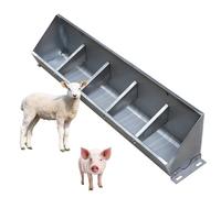 Stainless Steel Animal Feeder Waterer Trough - 2-in-1 Design for Livestock Feeding in Pastures, Sheep Pens, and Farms