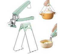Stainless Steel Anti-Scalding Clips,Hot Bowl Dish Plate Gripper,Clamp Holder for Moving Hot Plate or Bowls from Instant Pot Microwave Oven (Green)