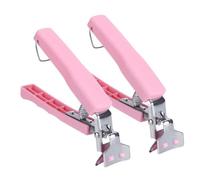 Stainless Steel Anti Scalding Dish Plate Gripper Clips Tongs Clamp Holder, Multifunction Anti Hot Tong Pot Pan Grippers for Moving Hot Plate or Bowls with Food Out from Hot Pot (K1050#A pink)
