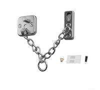 Stainless Steel Anti-Theft Chain, Door Lock Buckle Thickened, Entrance Door Bolt Lock Safety Latch for Rental House(silver)