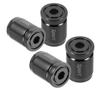 Stainless Steel Anti Theft Tire Valve Caps Set Black 4pcs for Cars | Reusable Valve Protection, Fits Car and Motorcycle Wheels, Daily Driving Maintenance, Four Pieces