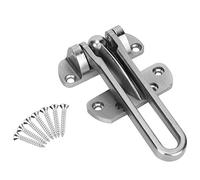 Stainless Steel Antitheft Lock, Safety Reinforcement Door Security Latch Lock Buckle for Residential Apartment and Hotel (JF-01 (Brushed Nickel))
