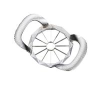 Stainless Steel Apple Corer and Slicer - 12-Blade Heavy Duty Fruit Slicer for 4 Inch Apples, Pears, Pineapples - Ergonomic Grip (Sliver)