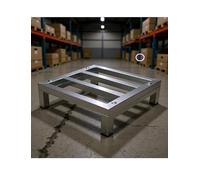Stainless Steel Appliance Riser Stand with Floor Brackets and Split Pallet Design for Enhanced Cleaning and Airflow