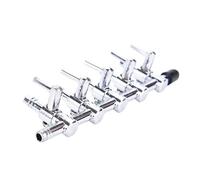 Stainless Steel Aquarium Gang Valve 1/2/3/4/5 Ways Air Flow Splitter Lever Oxygen Pump Airline Connectors For Fish Tank(5 Ways)